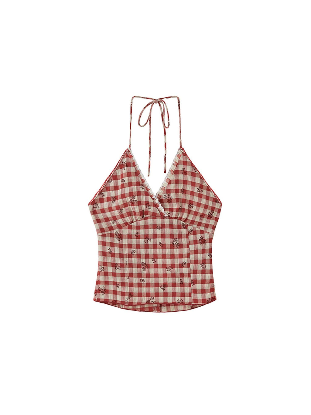 Summer Showcase Embroidered Halter Top Blouse