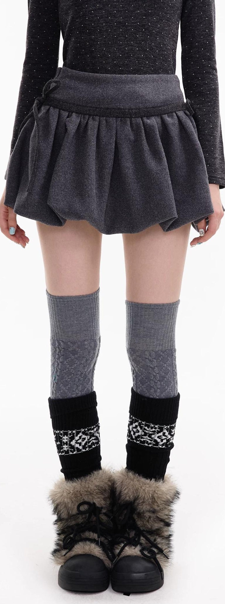 ziziFei | RETRO HIGH-WAISTED TWEED SKIRT【ID:TN00071】