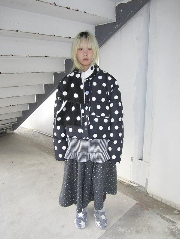 3months |  COLOR COLLISION POLKA DOT JACKET【ID:TN00024】