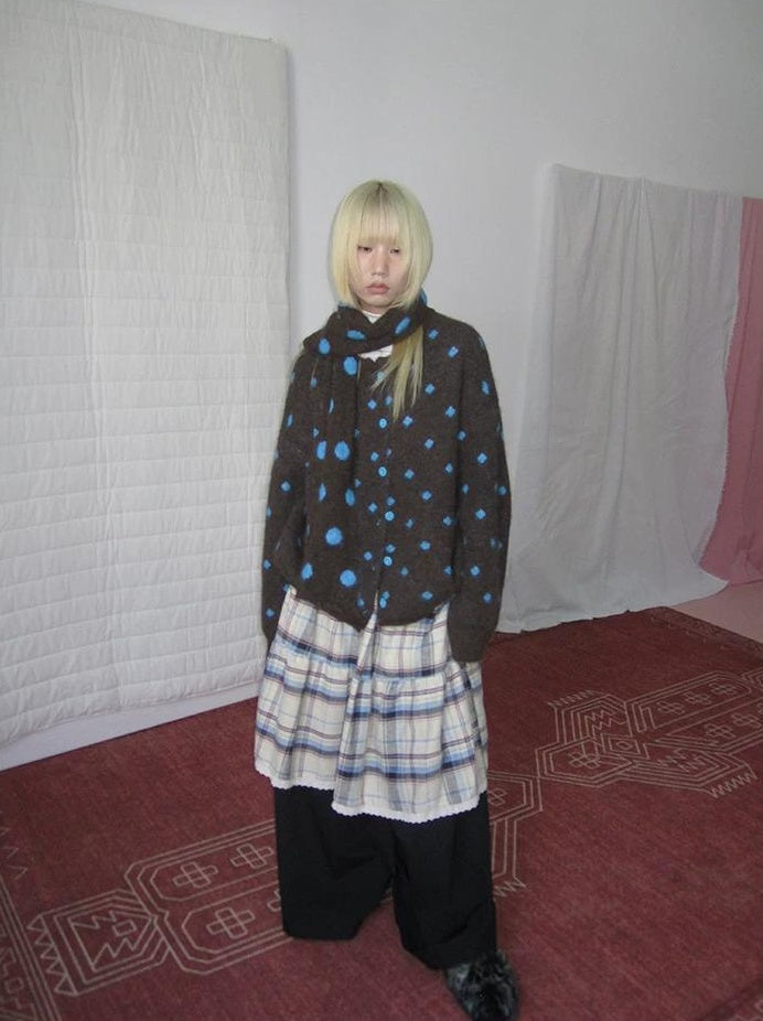 3months |  RETRO PLAID SPLICING PANTS【ID:TN00020】