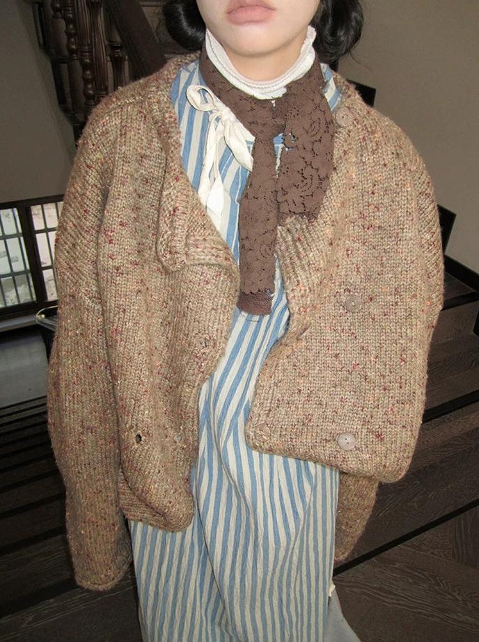 3months | VINTAGE KNIT CARDIGAN JACKET【ID:TN00033】