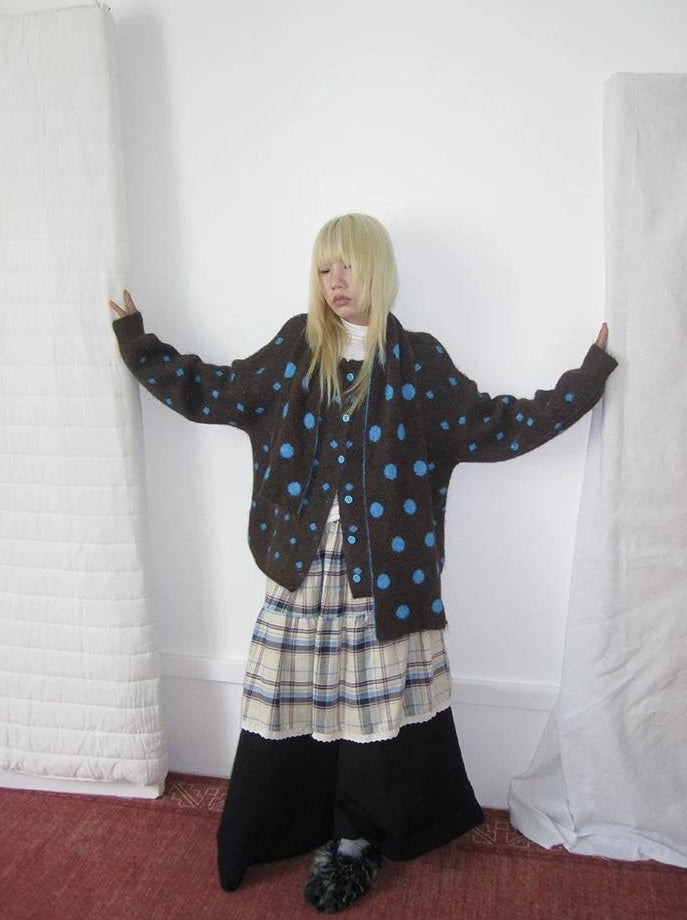 3months |  RETRO PLAID SPLICING PANTS【ID:TN00020】