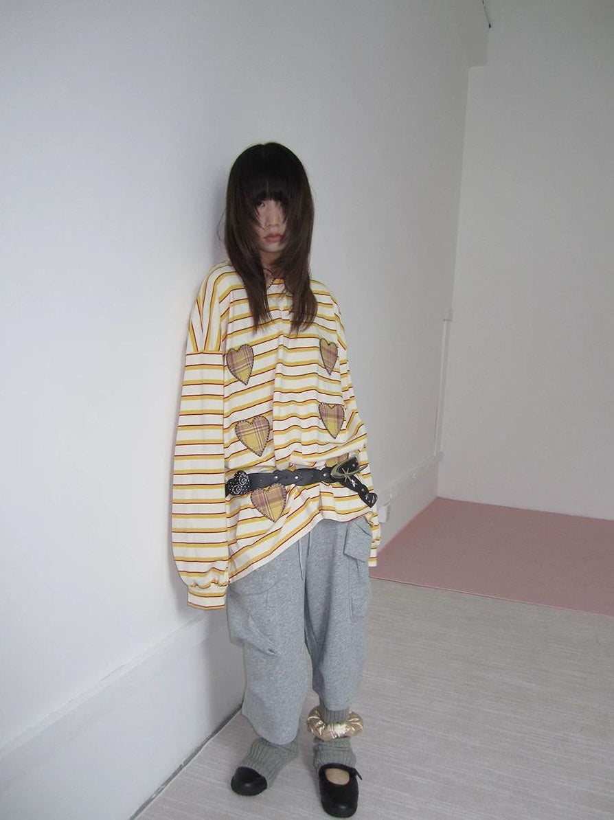 3months | 3D STRIPED DECORATIVE SWEATER【ID:TN00041】