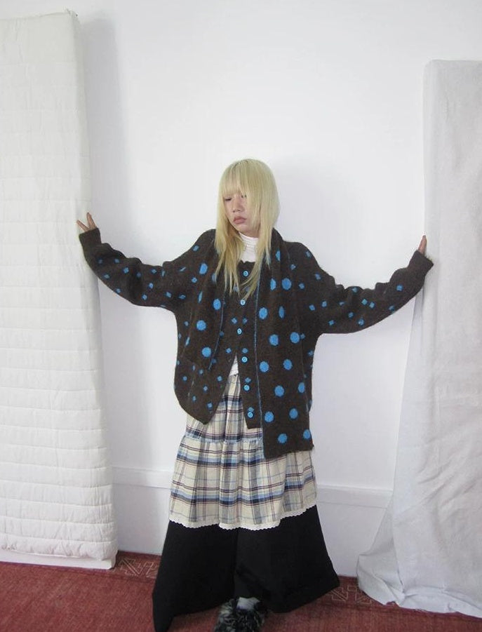 3months |  LOOSE KNITTED SWEATER JACKET【ID:TN00019】