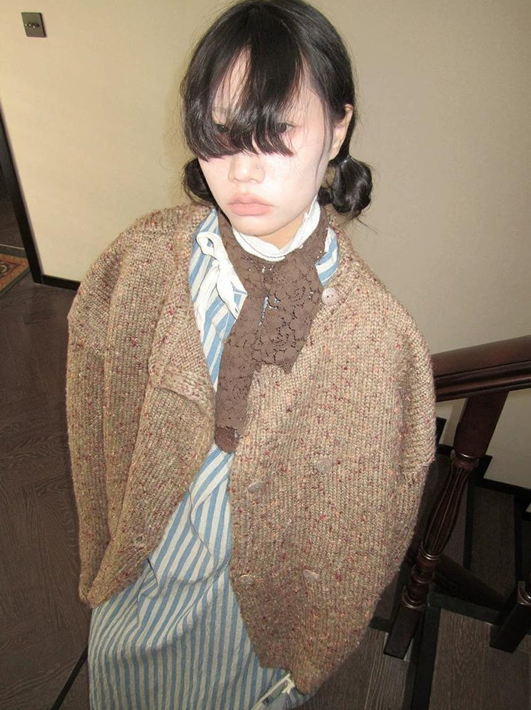3months | VINTAGE KNIT CARDIGAN JACKET【ID:TN00033】