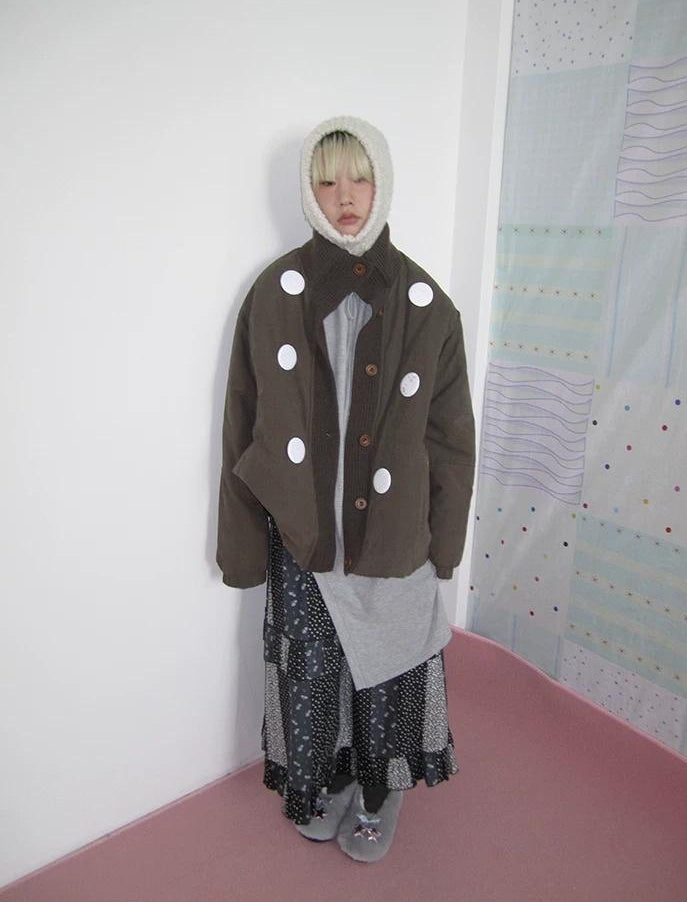 3months | KOREAN KNIT SPLICE CARDIGAN【ID:TN00061】