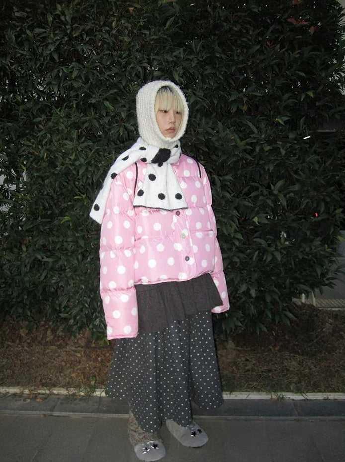 3months |  COLOR COLLISION POLKA DOT JACKET【ID:TN00024】