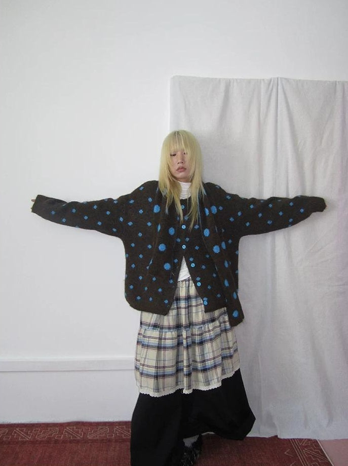 3months |  LOOSE KNITTED SWEATER JACKET【ID:TN00019】