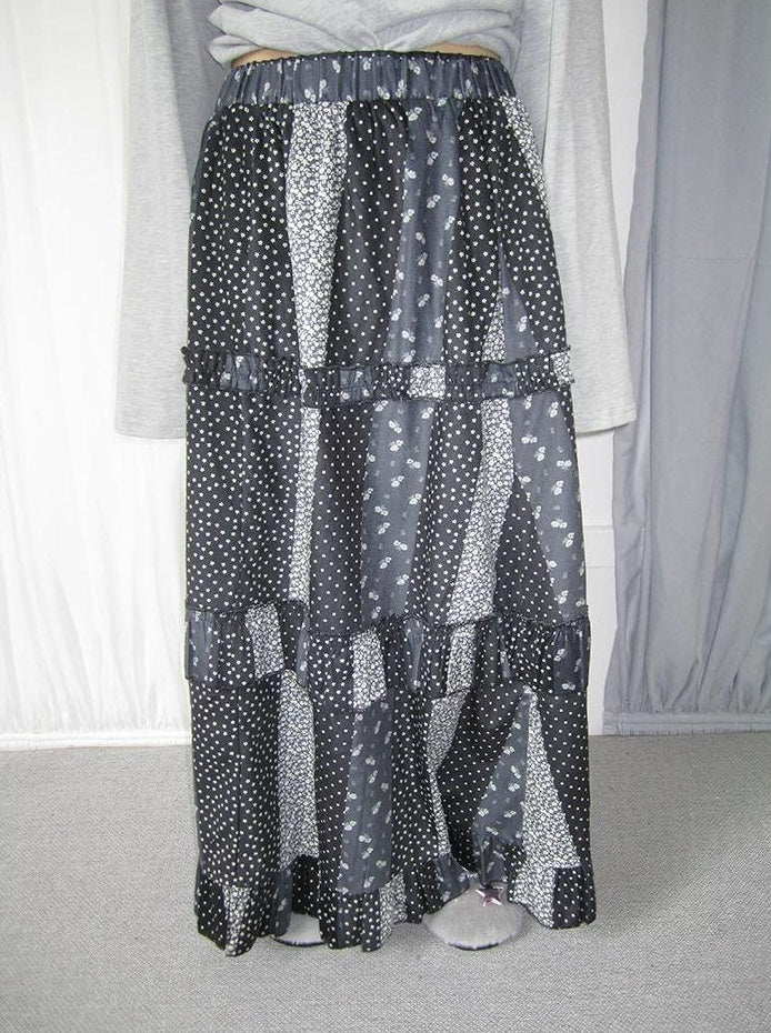 3months |  RETRO POLKA DOT A-LINE SKIRT【ID:TN00021】