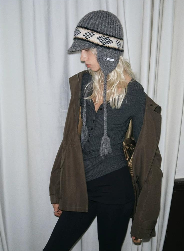 TRIA SELECT | WINTER FAIR ISLE WOOL CAP【ID:TN00073】
