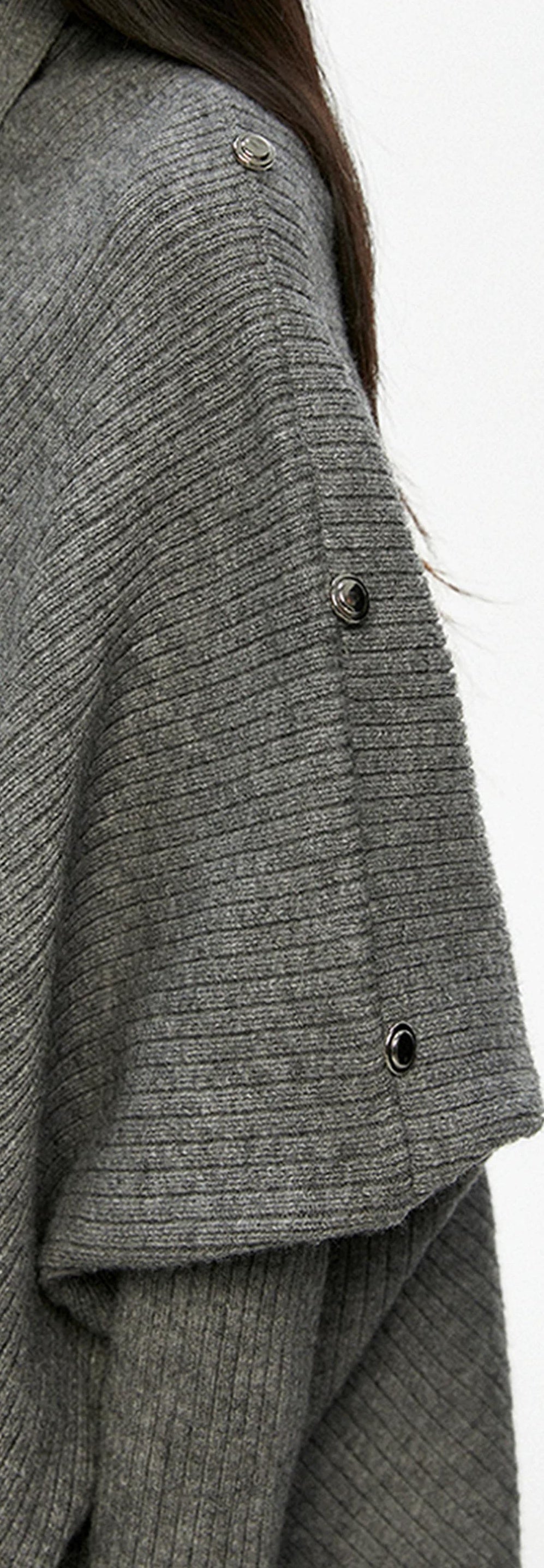 THELIGHT | NICHE HIGH COLLAR CAPE SWEATER【ID:TN00096】