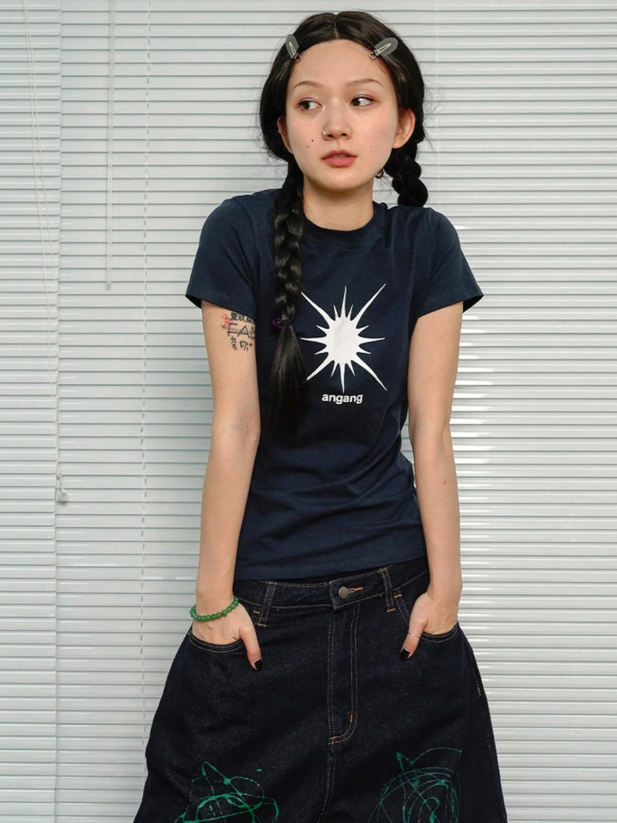 Mercury Navy Slim Fit Short Sleeve Cotton T-Shirt