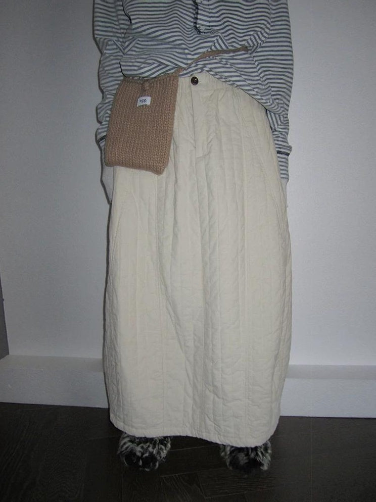3months |  HIGH WAIST COTTON A-LINE SKIRT【ID:TN00017】