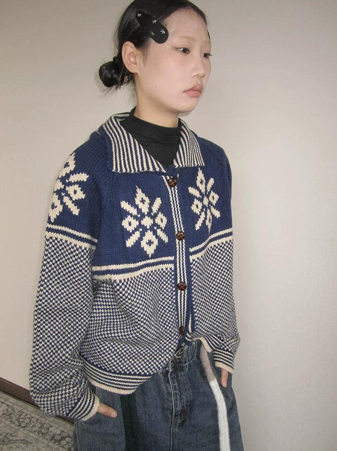 3months | RETRO LOOSE KNIT SWEATER JACKET【ID:TN00043】