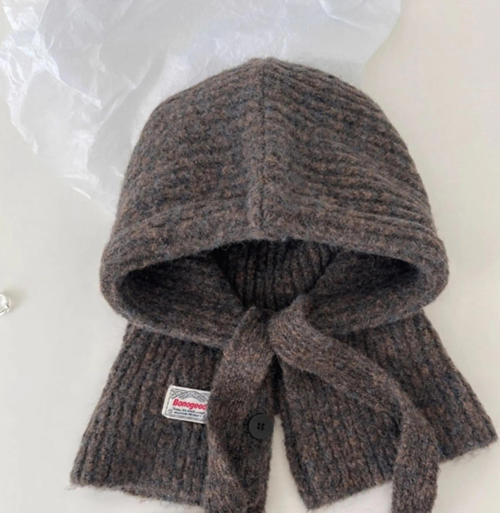 TRIA SELECT |  WINTER KNIT BALACLAVA SCARF HAT【ID:TN00004】
