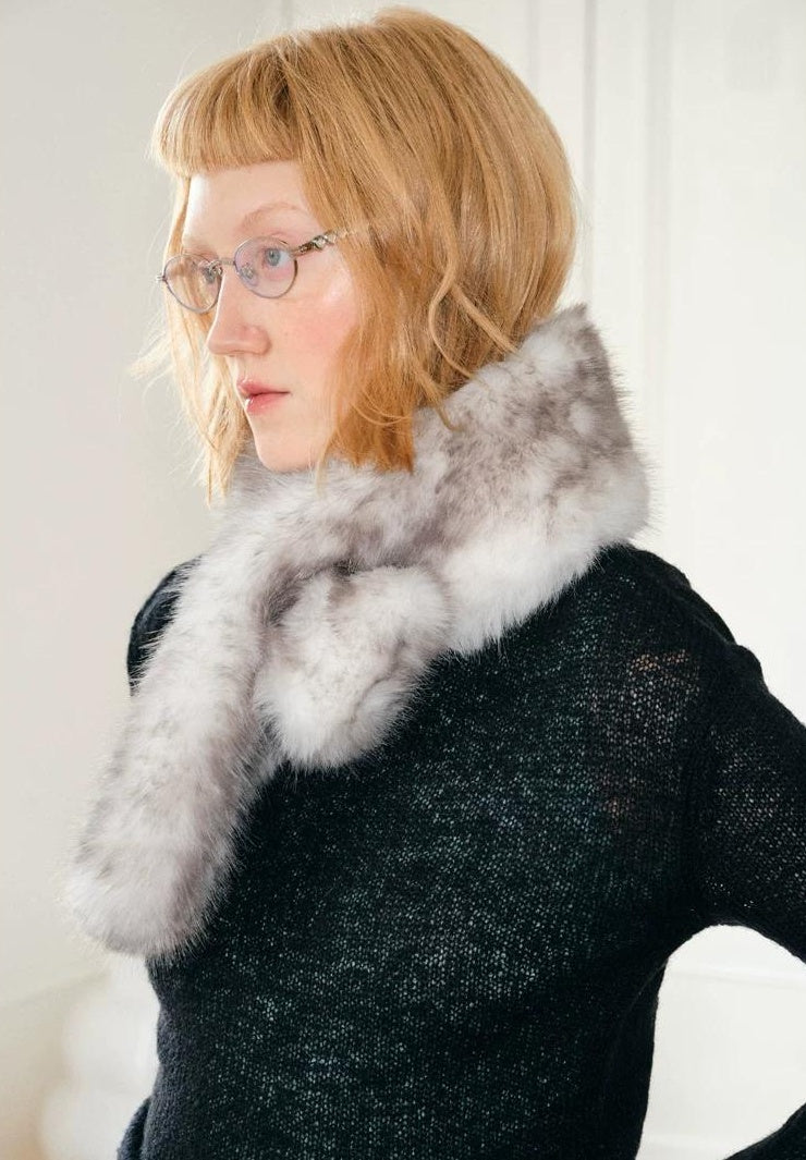 TRIA SELECT | TRENDY PLUSH SCARF WITH PATTERNS【ID:TN00078】