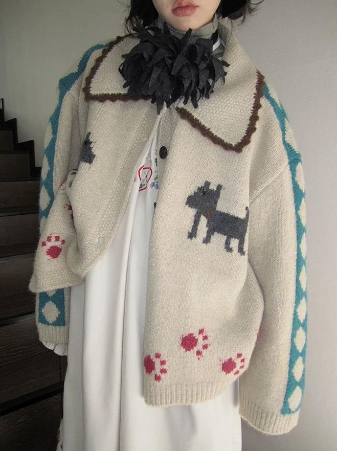 3months | VINTAGE LAPEL CARDIGAN SWEATER【ID:TN00048】