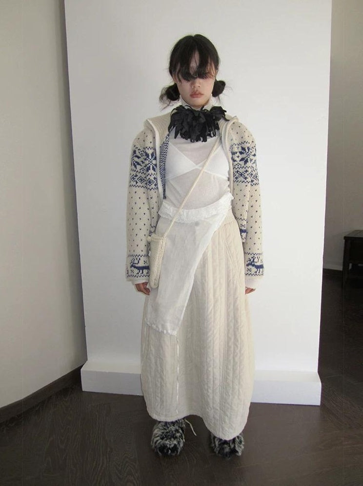 3months |  VINTAGE FAIR ISLE CARDIGAN【ID:TN00030】