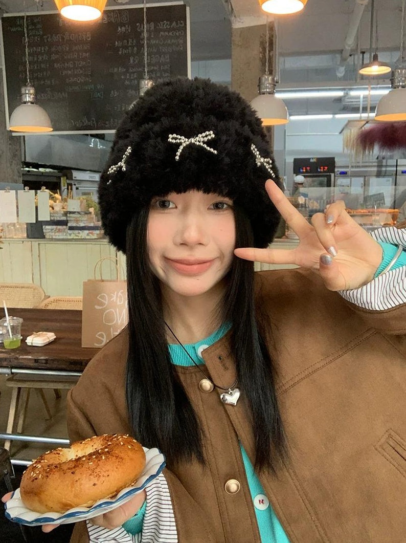 TRIA SELECT | WINTER PLUSH KNITTED HAT【ID:TN00081】