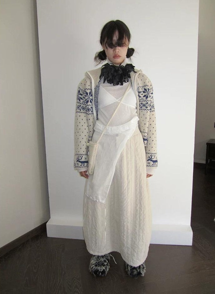 3months |  HIGH WAIST COTTON A-LINE SKIRT【ID:TN00017】