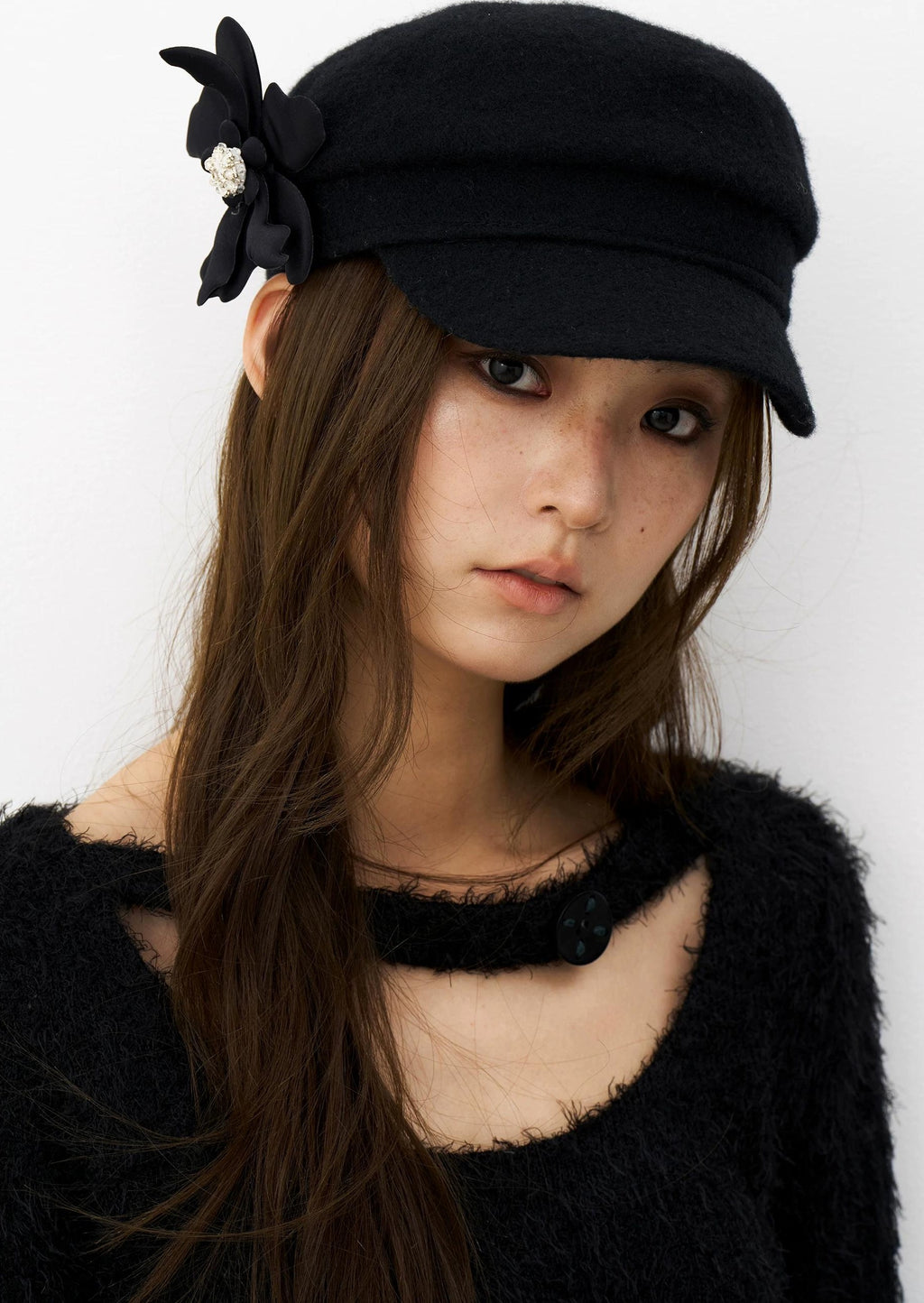 THELIGHT | THREE-DIMENSIONAL WOOL TWEED BERET【ID:TN00106】