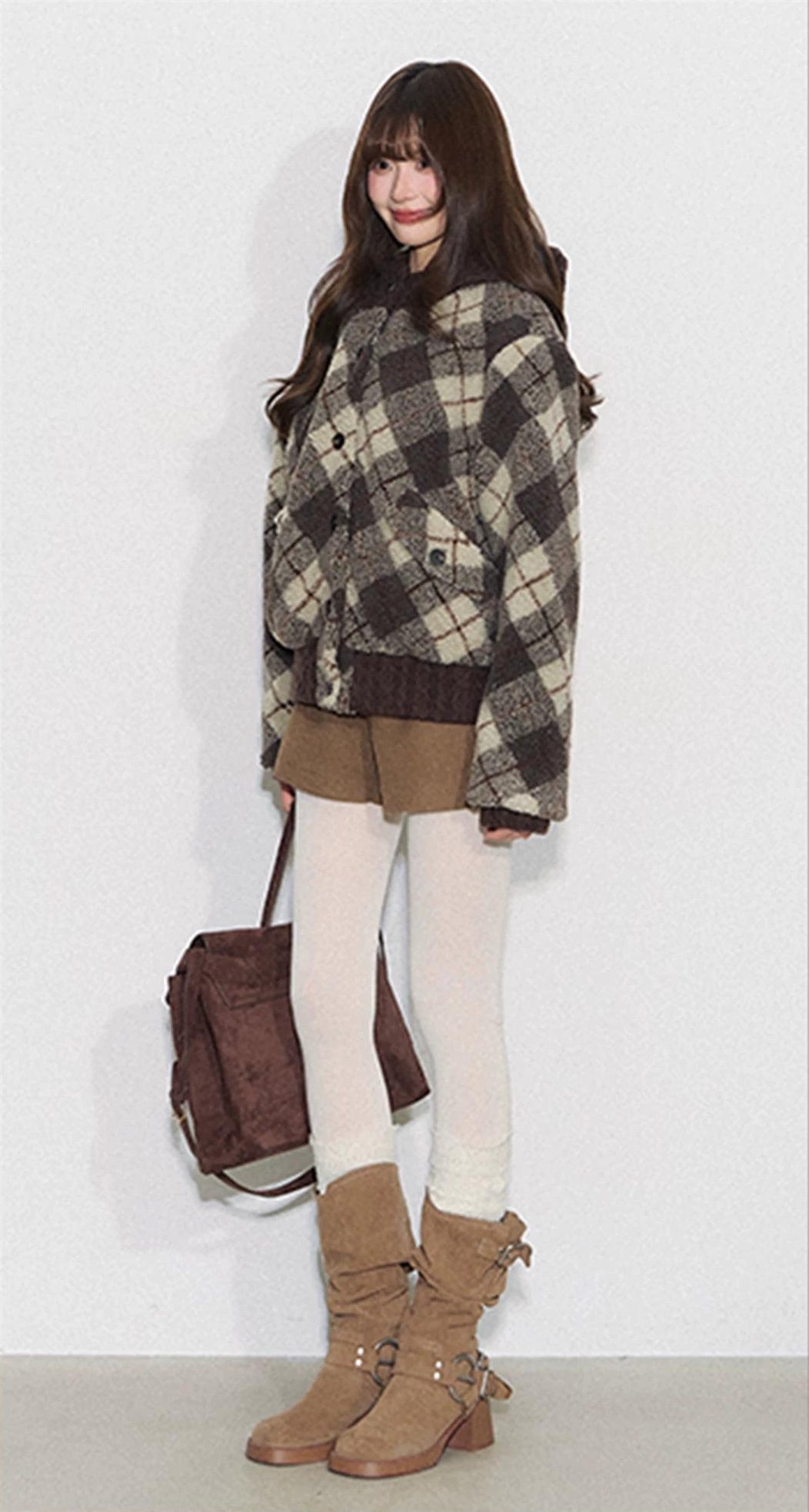 THELIGHT | PLAID KNIT SWEATER JACKET【ID:TN00098】