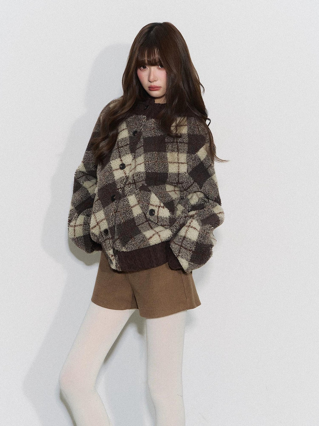 THELIGHT | PLAID KNIT SWEATER JACKET【ID:TN00098】