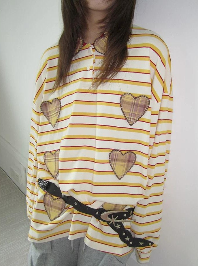 3months | 3D STRIPED DECORATIVE SWEATER【ID:TN00041】