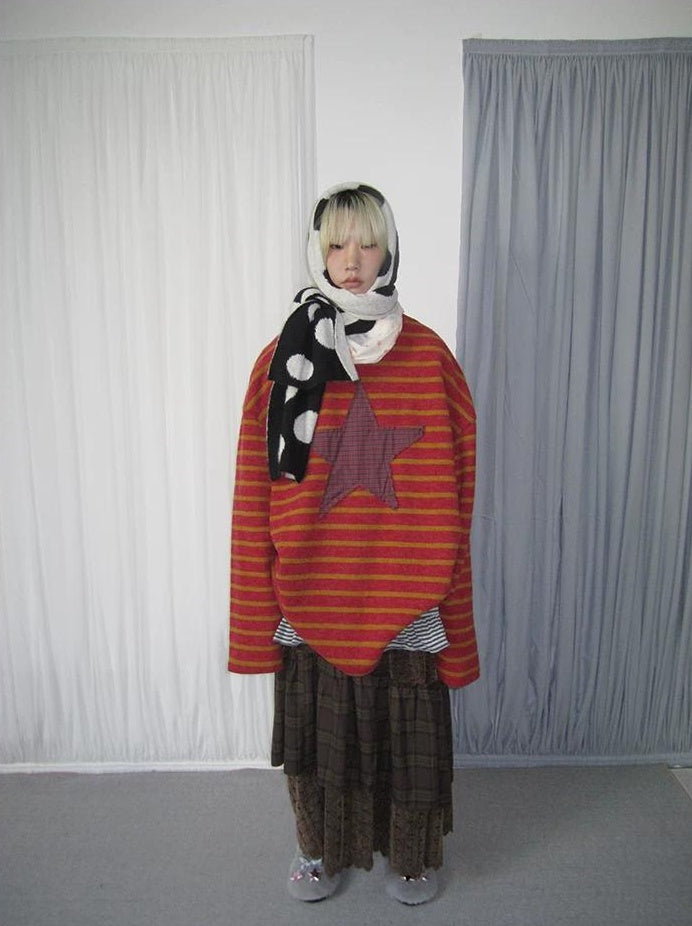 3months |  KOREAN STRIPED KNIT SWEATER【ID:TN00026】