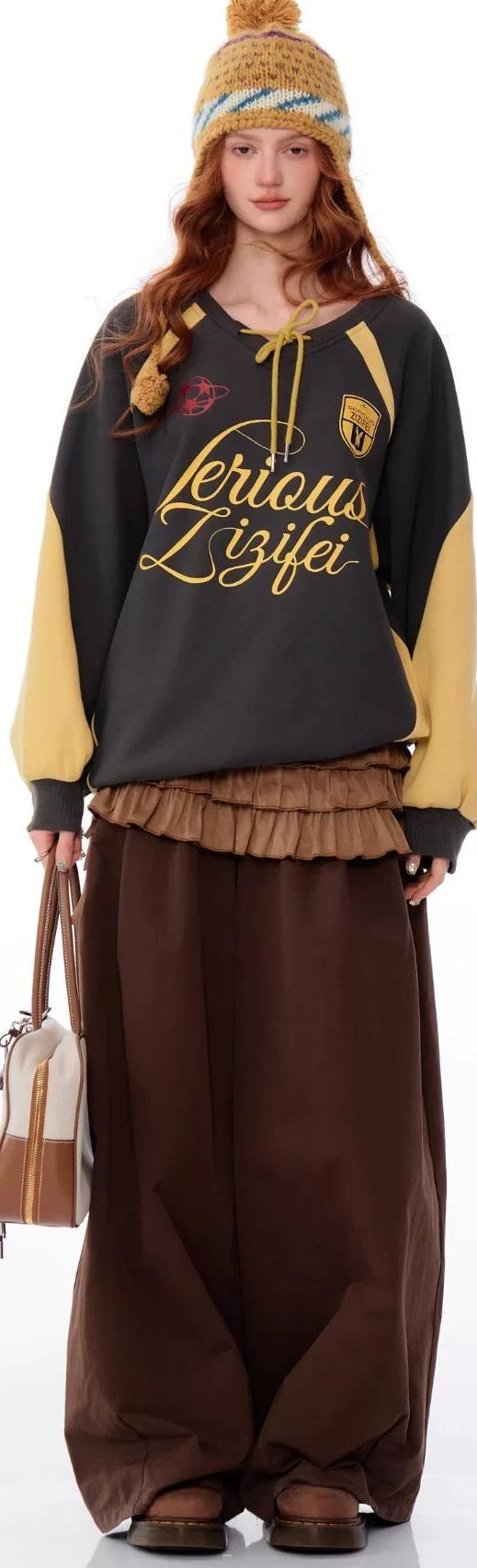 ziziFei | RETRO COLOR-BLOCK SWEATSHIRT【ID:TN00072】