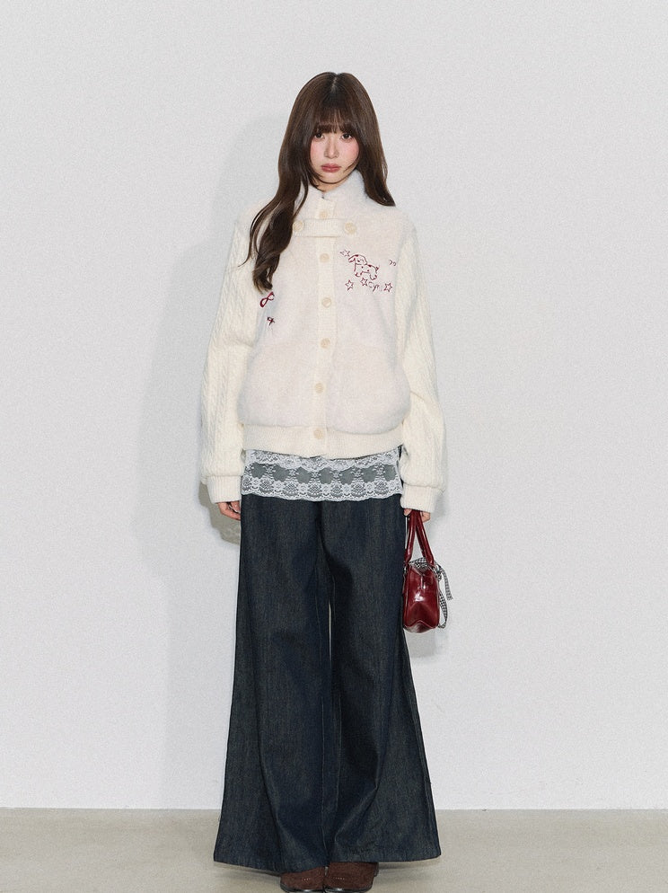 CyNi | COZY RABBIT HAIR CARDIGAN【ID:TN00097】