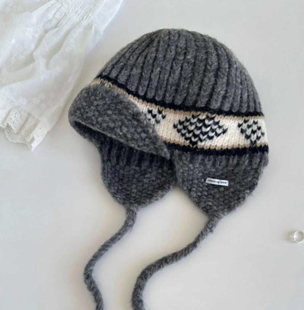 TRIA SELECT | WINTER FAIR ISLE WOOL CAP【ID:TN00073】
