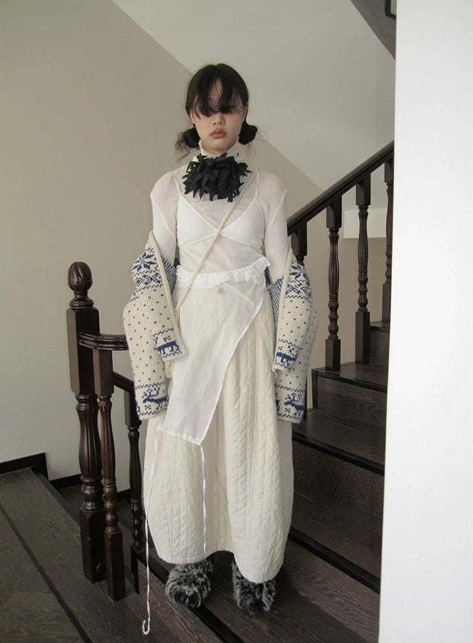 3months |  HIGH WAIST COTTON A-LINE SKIRT【ID:TN00017】
