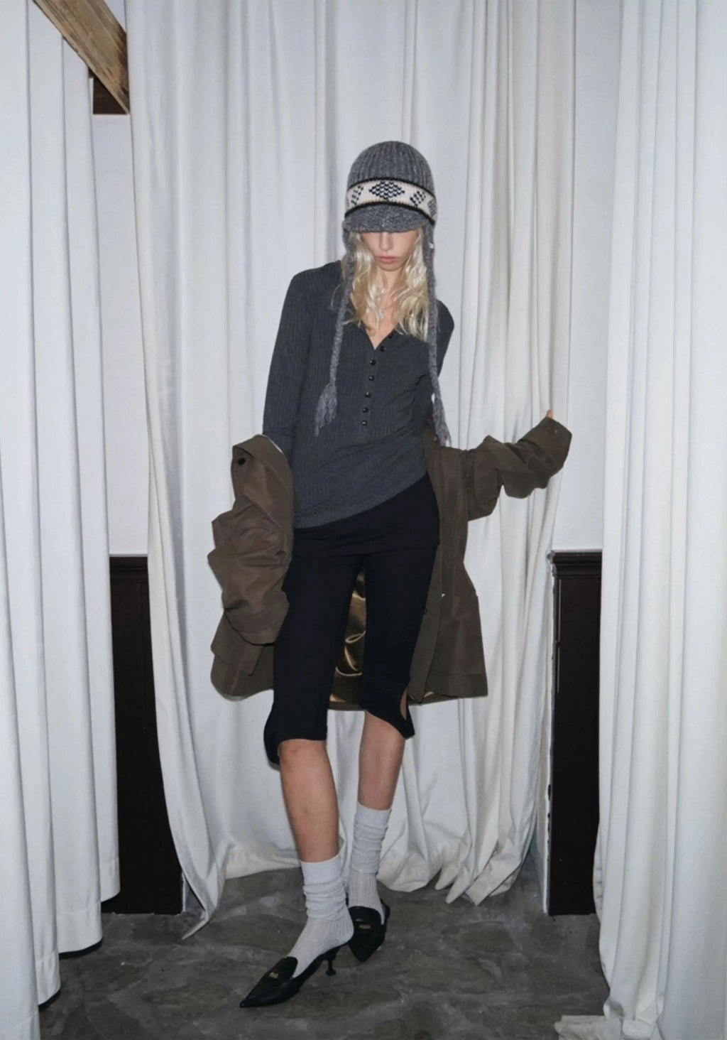 TRIA SELECT | WINTER FAIR ISLE WOOL CAP【ID:TN00073】