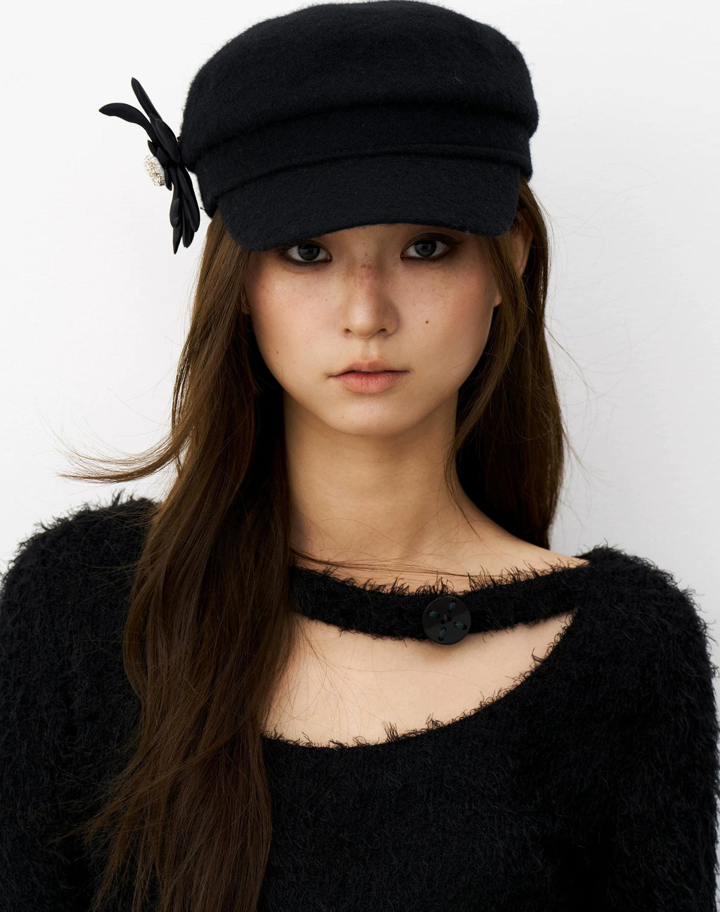 THELIGHT | THREE-DIMENSIONAL WOOL TWEED BERET【ID:TN00106】