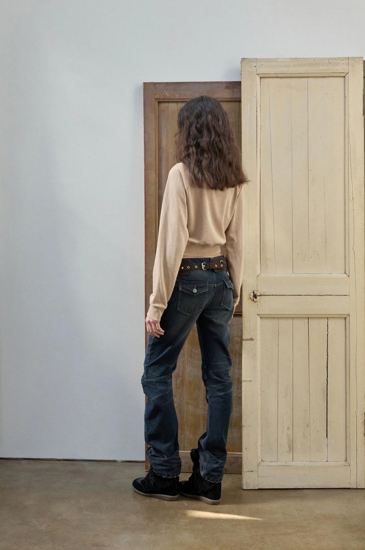 1JINN STUDIO | VINTAGE WHISKERS LOW-WAIST JEANS【ID:TN00070】
