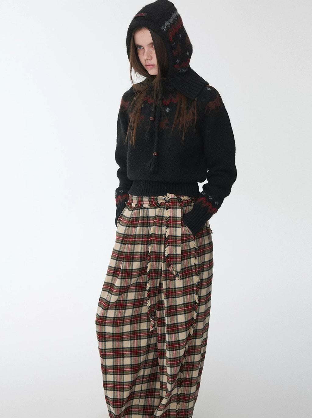 1JINN STUDIO | PLUNGING NECK KNIT SWEATER【ID:TN00068】
