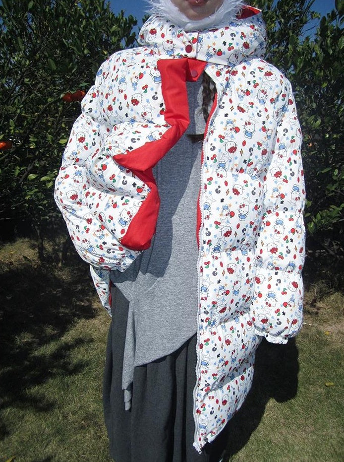 3months |  KOREAN CAT PRINT HOODED COAT【ID:TN00027】