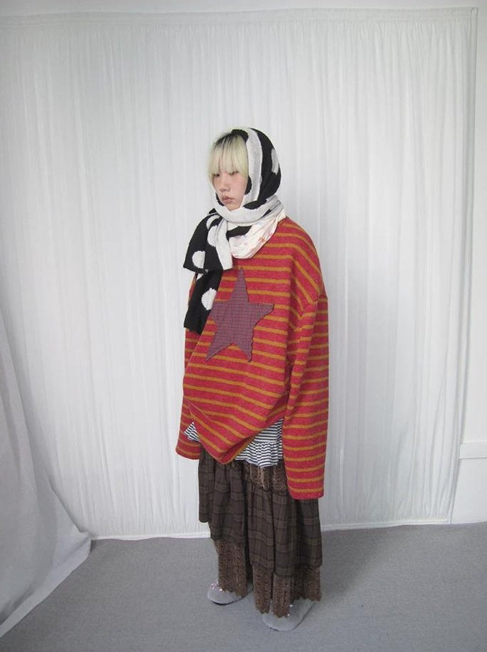 3months |  KOREAN STRIPED KNIT SWEATER【ID:TN00026】