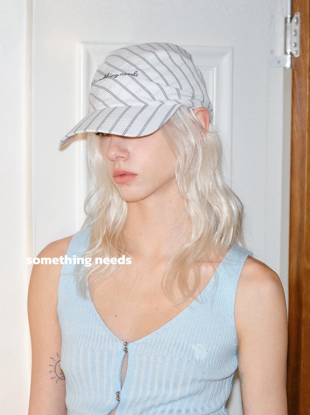 TRIA SELECT | STRIPED CAP SCARF ENSEMBLE【ID:TN00076】
