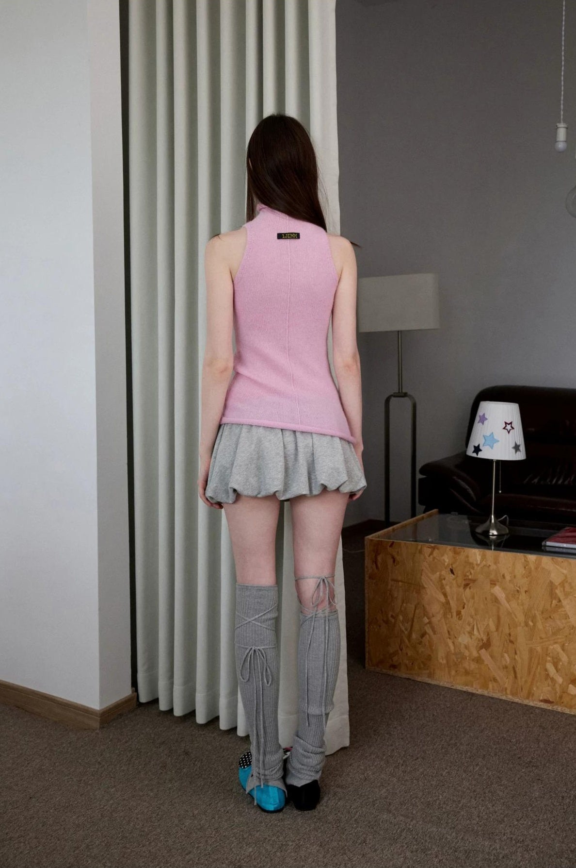 1JINN STUDIO | HIGH NECK MOHAIR KNIT TOP【ID:TN00069】
