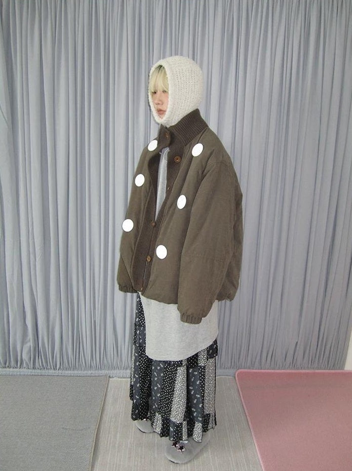 3months | KOREAN KNIT SPLICE CARDIGAN【ID:TN00061】