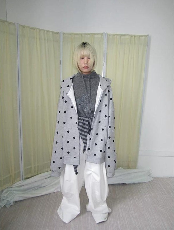 3months | POLKA DOT BOA HOODIE JACKET【ID:TN00060】