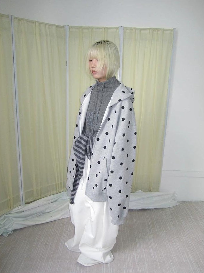 3months | POLKA DOT BOA HOODIE JACKET【ID:TN00060】