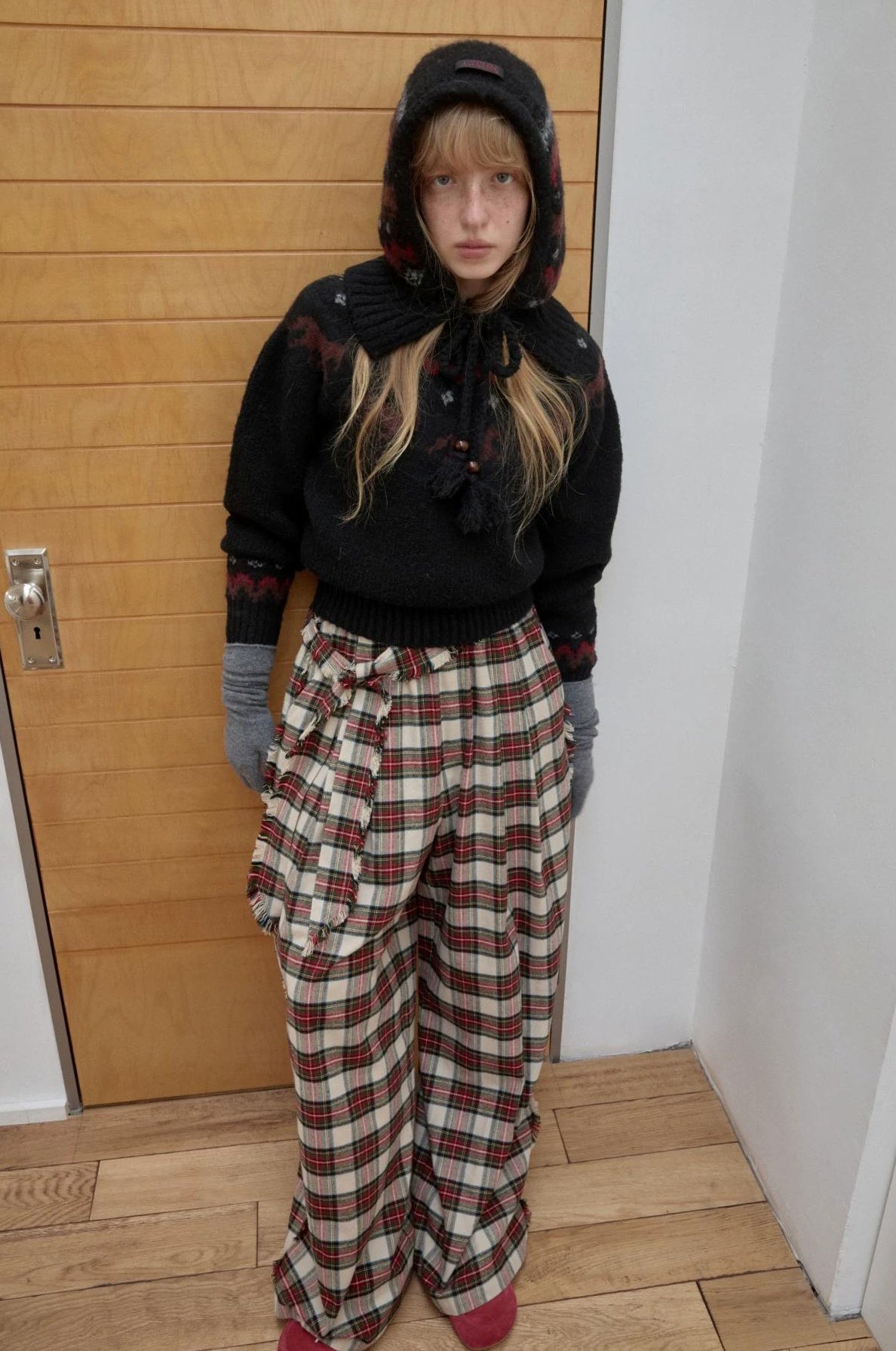 1JINN STUDIO | PLUNGING NECK KNIT SWEATER【ID:TN00068】