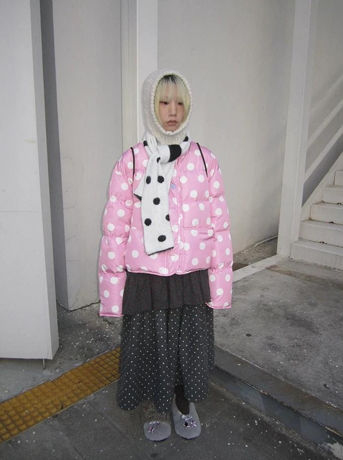 3months |  COLOR COLLISION POLKA DOT JACKET【ID:TN00024】